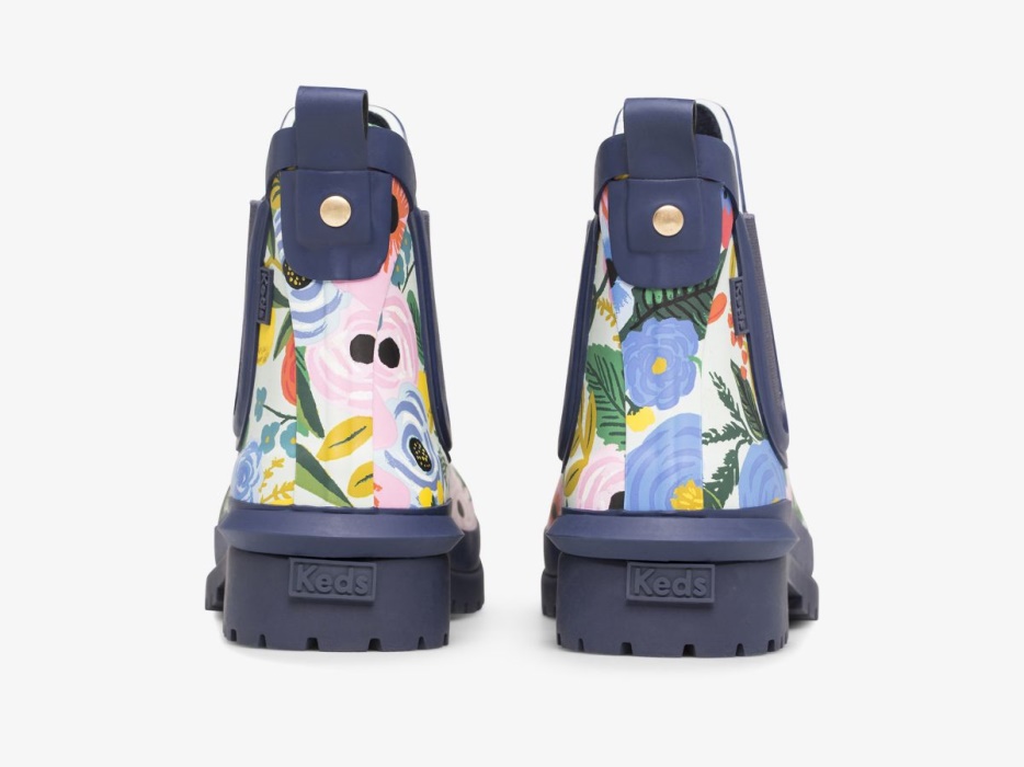Dames X Rifle Paper Co. Rowan Regenlaars Tuinfeest Marine Multi Keds
