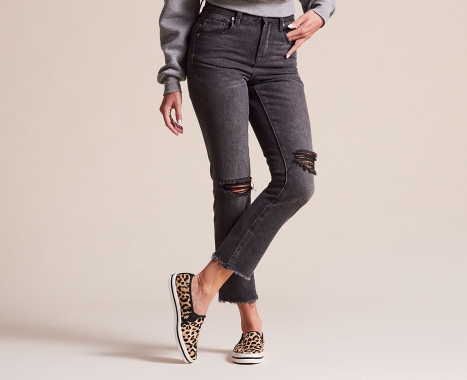 Dames X Kate Spade New York Kalfshaar Slip Op Keds Leopard