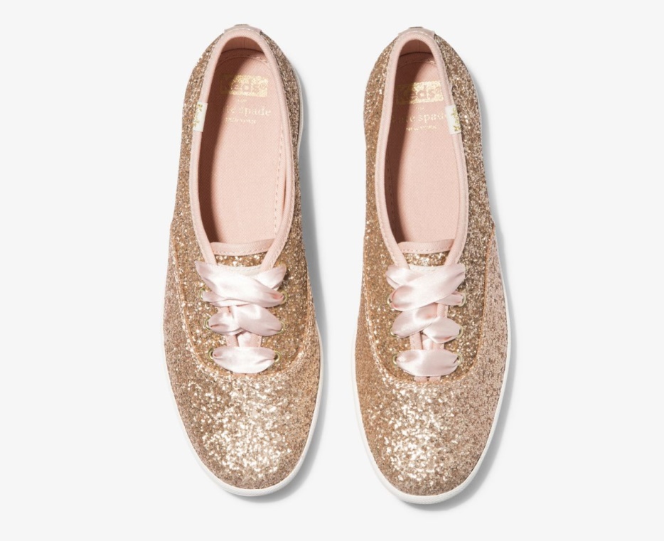 Dames X Kate Spade New York Champion Glitter Keds Rose Gouden Glitter