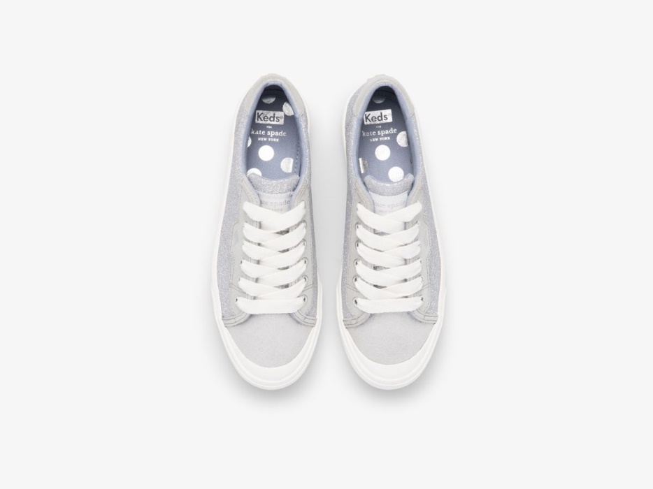 Dames X Kate Spade New York Crew Kick 75 Mixed Media Keds Zilver