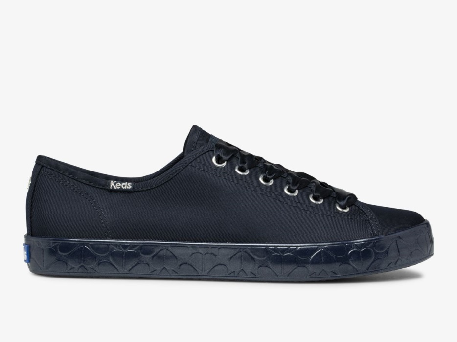 Dames X Kate Spade New York Kickstart Logo Foxing Satijnblauw Keds