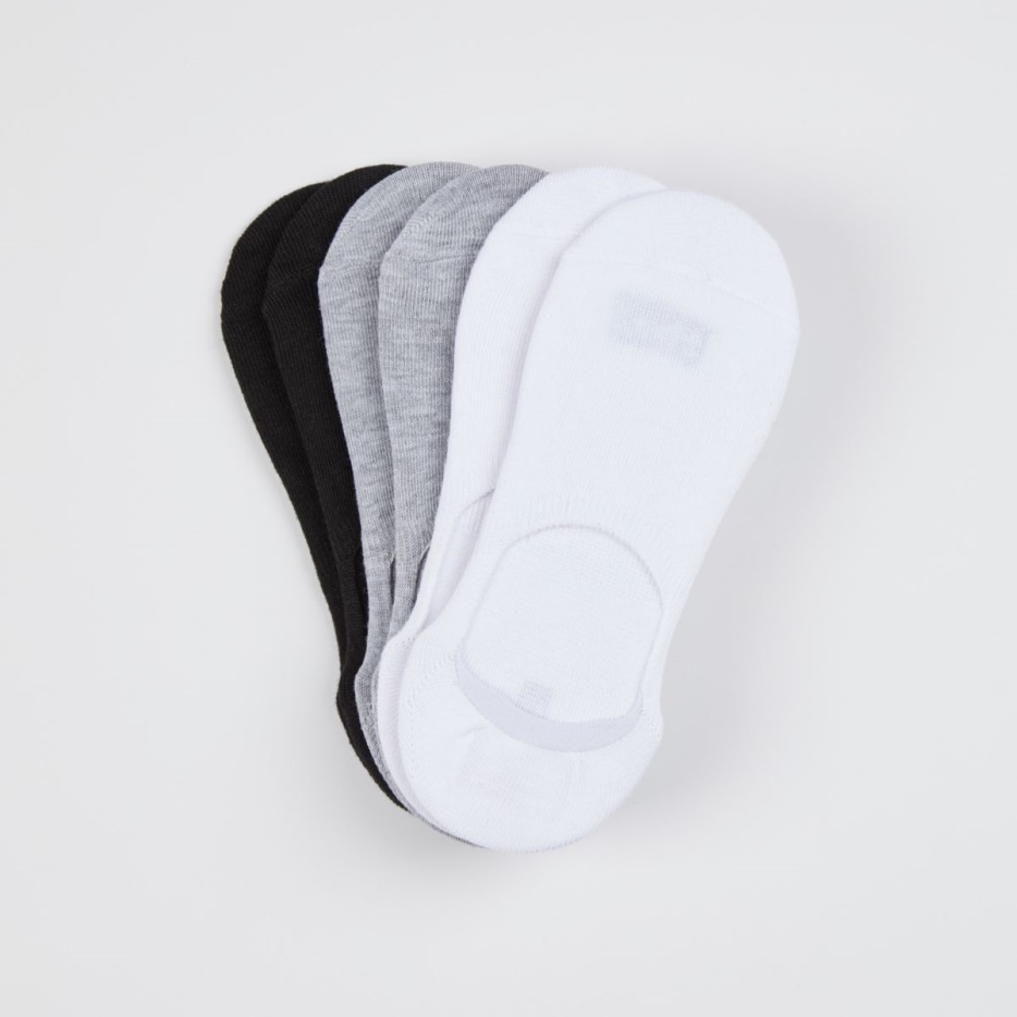 6 Pk Klassieke Sneaker Voering Sokken Voor Dames Keds Grijs Asst - Afbeelding 1