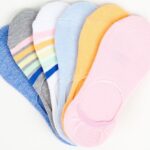 6 Pk Klassieke Sneaker Voering Sokken Voor Dames Keds Regenboog Multi