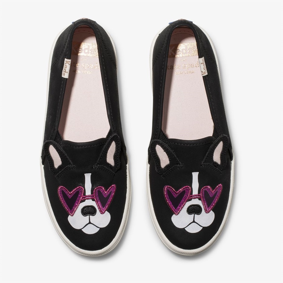 Big Kid's X Kate Spade New York Dubbeldekker Francois Black Keds - Afbeelding 1