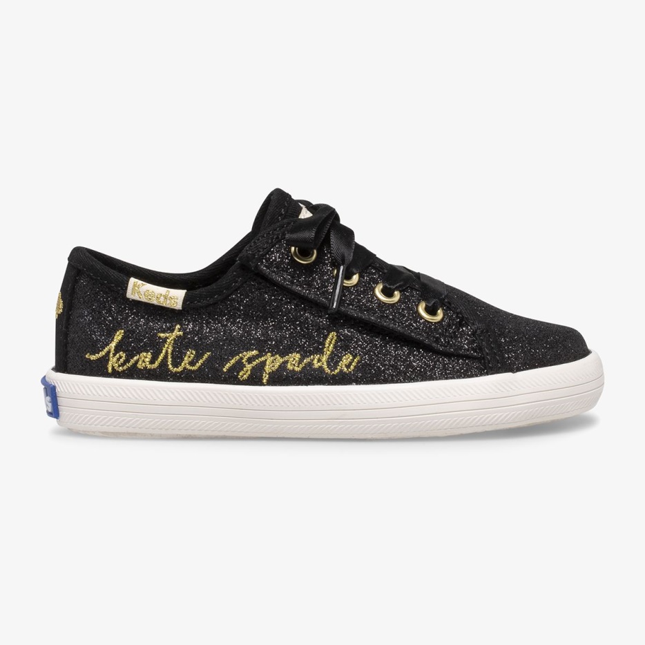 big_kids_x_kate_spade_new_york_kickstart_jr_script_black_keds.jpg Big Kid's X Kate Spade New York Kickstart Jr Script Black Keds - Afbeelding 1