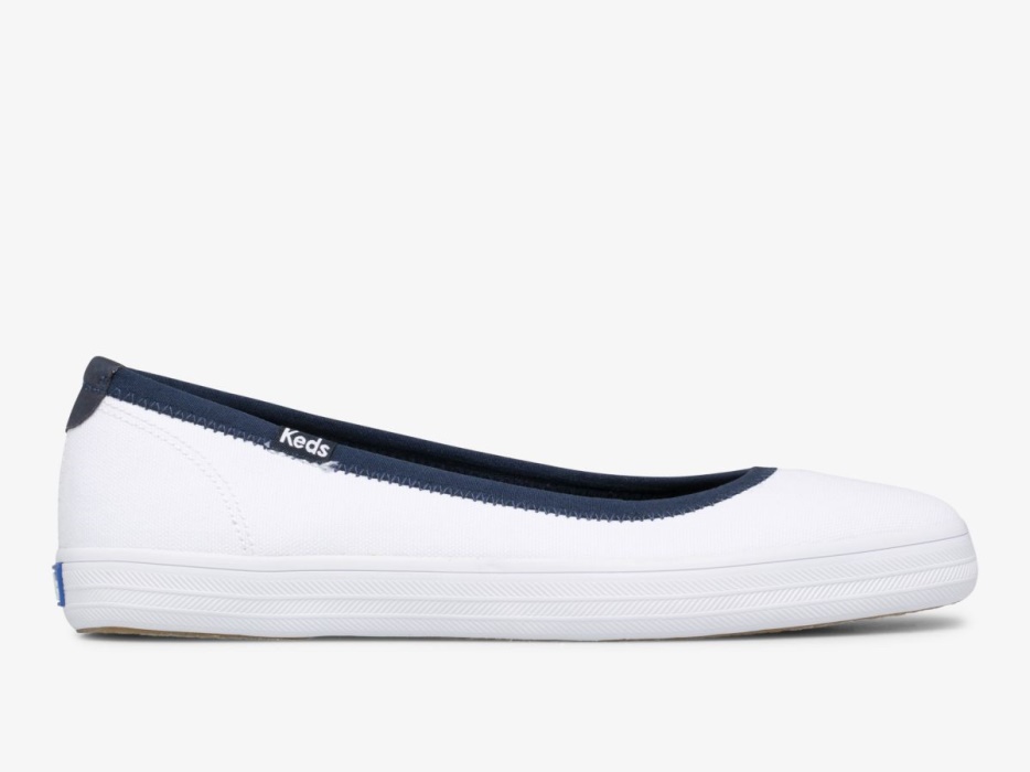 bryn_canvas_keds_dames_wit.jpg Bryn Canvas Keds Dames Wit - Afbeelding 1