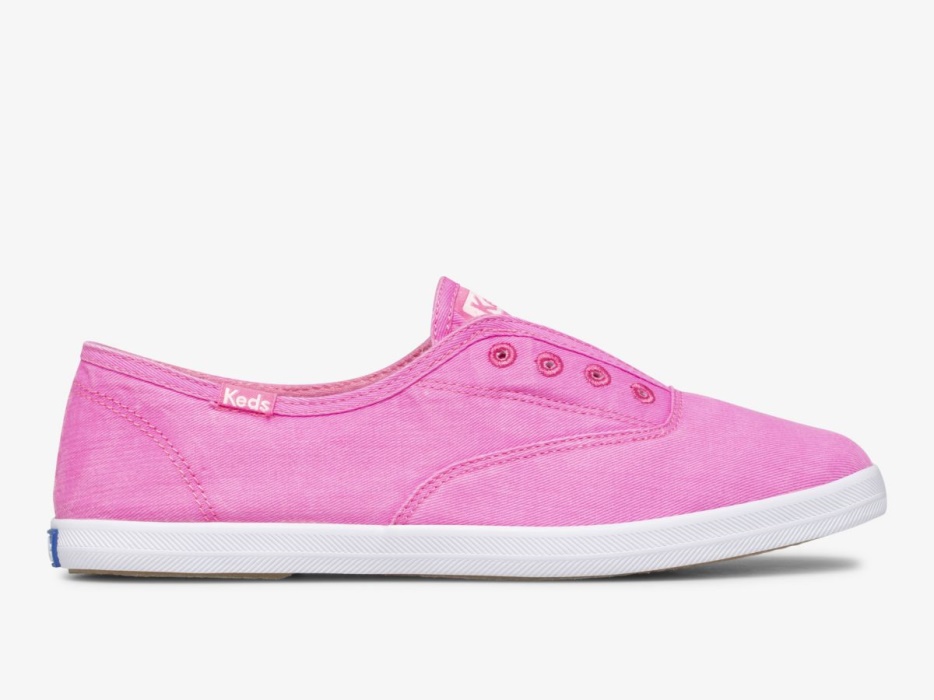 chillax_neon_twill_dames_wasbaar_keds_roze.jpg Chillax Neon Twill Dames Wasbaar Keds Roze - Afbeelding 1