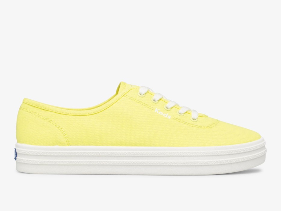 dames_breezie_canvas_neon_keds_neon_geel.jpg Dames Breezie Canvas Neon Keds Neon Geel - Afbeelding 1
