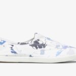Dames Chillax Splatter Twill Keds Wit Blauw