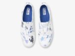 Dames Chillax Splatter Twill Keds Wit Blauw - Afbeelding 3