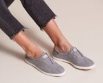 Dames Chillax Wasbaar Feat. Biologisch Katoen Medium Grijze Keds - Afbeelding 2