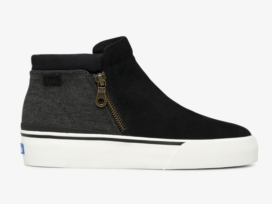 dames_cooper_zip_bootie_keds_zwart.jpg Dames Cooper Zip Bootie Keds Zwart - Afbeelding 1