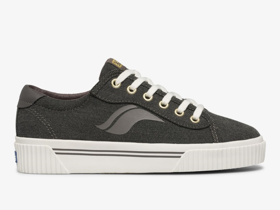 dames_crew_kick_alto_soft_twill_keds_grijs.jpg Dames Crew Kick Alto Soft Twill Keds Grijs - Afbeelding 1