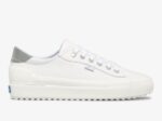 Dames Demi Trx Leer Keds Wit Zilver
