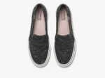 Dames Dubbeldekker Gespikkelde Jersey Houtskool Keds - Afbeelding 3