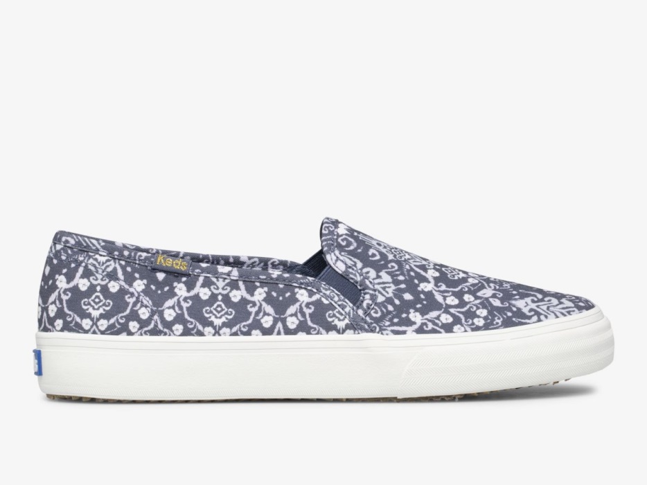 dames_dubbeldekker_mozaiek_canvas_keds_blauw.jpg Dames Dubbeldekker Mozaïek Canvas Keds Blauw - Afbeelding 1