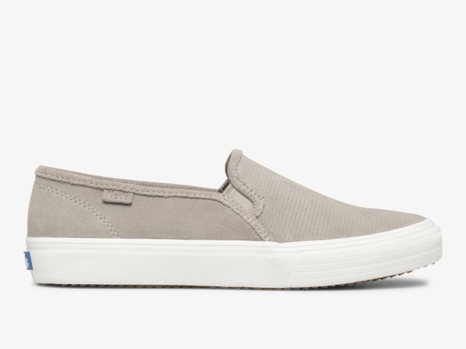 dames_dubbeldekker_perf_suede_keds_grijs.jpg Dames Dubbeldekker Perf Suede Keds Grijs - Afbeelding 1