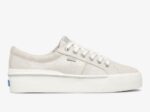 Dames Jump Kick Duo Metallic Suède Keds Zilver
