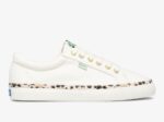 Dames Jump Kick Luipaard Pop Canvas Keds Cream