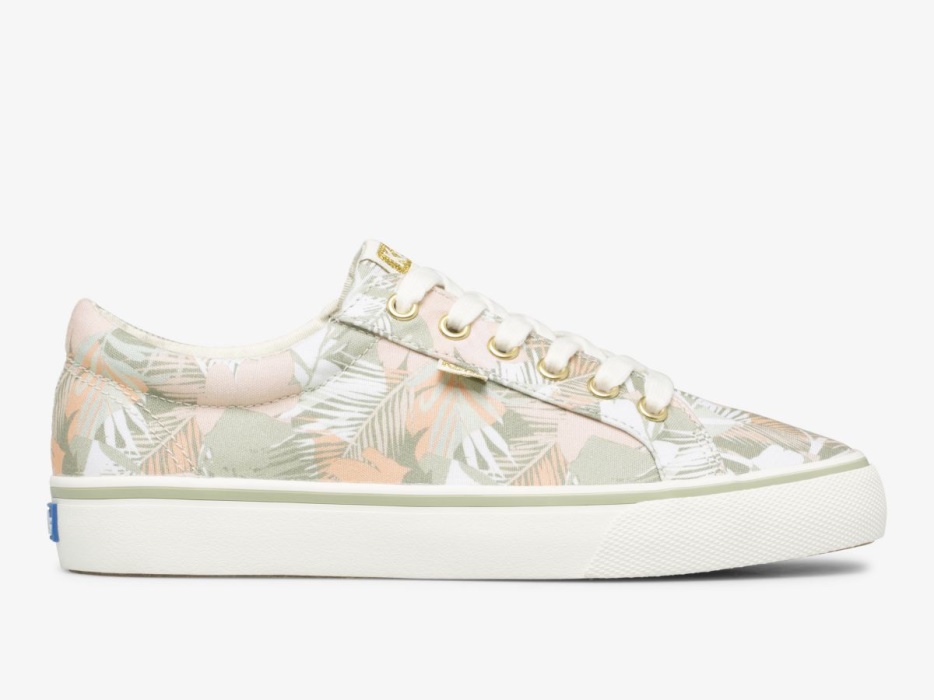 dames_jump_kick_palm_canvas_keds_groen_multi.jpg Dames Jump Kick Palm Canvas Keds Groen Multi - Afbeelding 1