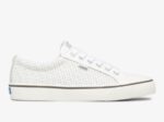 Dames Jump Kick Perf Leer Keds Wit