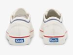 Dames Jump Kick Rib Gebreide Kraag Keds Wit/rood - Afbeelding 2