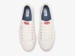 Dames Jump Kick Rib Gebreide Kraag Keds Wit/rood - Afbeelding 3