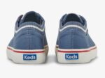 Dames Jump Kick Rib Gebreide Kraag Marine Wit Keds - Afbeelding 2