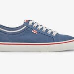 Dames Jump Kick Rib Gebreide Kraag Marine Wit Keds