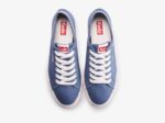 Dames Jump Kick Rib Gebreide Kraag Marine Wit Keds - Afbeelding 3