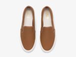 Dames Jump Kick Slip Leer Cognac Keds - Afbeelding 4