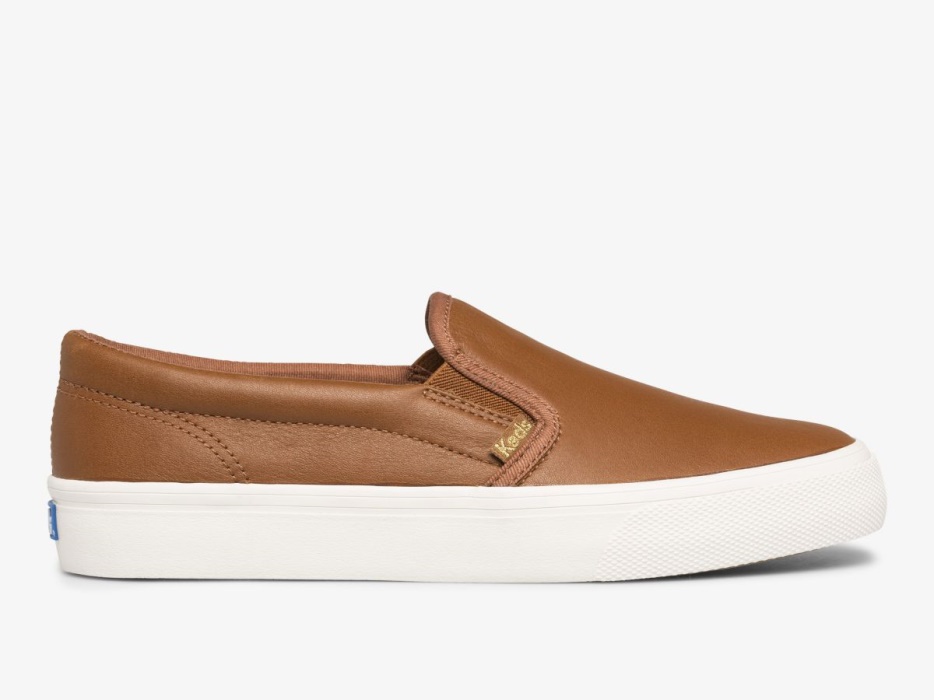 dames_jump_kick_slip_leer_cognac_keds.jpg Dames Jump Kick Slip Leer Cognac Keds - Afbeelding 1