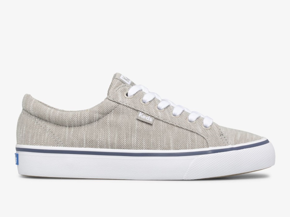 dames_jump_kick_stripey_knit_grijs_keds.jpg Dames Jump Kick Stripey Knit Grijs Keds - Afbeelding 1