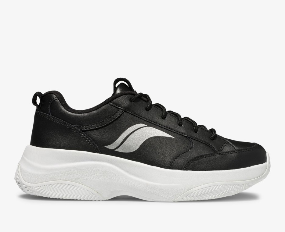dames_k_89_leer_zwart_keds.jpg Dames K-89 Leer Zwart Keds - Afbeelding 1