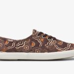 Dames Kampioen Prestatie. Biologische Canvas Ripple Bordeaux Multikeds