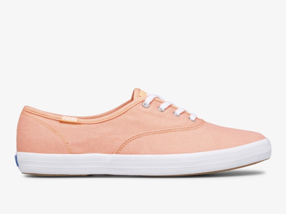 dames_kampioen_prestatie_biologische_neon_neon_koraal_keds.jpg Dames Kampioen Prestatie. Biologische Neon Neon Koraal Keds - Afbeelding 1