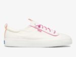 Dames Kickback Canvas Pop Wasbare Witte Keds