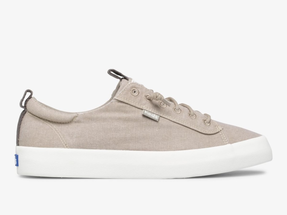 dames_kickback_canvas_wasbare_keds_grijs.jpg Dames Kickback Canvas Wasbare Keds Grijs - Afbeelding 1