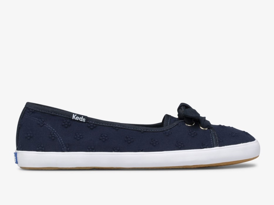 dames_kust_madeliefje_oogje_keds_navy.jpg Dames Kust Madeliefje Oogje Keds Navy - Afbeelding 1