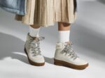 Dames Midland Laars Luxe Leer Faux Shearling En Thinsulatetrade Cream Keds - Afbeelding 2