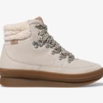 Dames Midland Laars Luxe Leer Faux Shearling En Thinsulatetrade Cream Keds