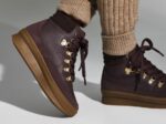 Dames Midland Laars Luxe Leer Met Thinsulate&trade; Bordeauxrode Keds - Afbeelding 2