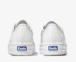 Dames Triple Kick Leer Wit Keds - Afbeelding 3