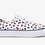 Dames Triple Kick Luipaard Canvas Keds Wit Multi