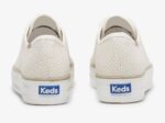 Dames Triple Kick Metallic Geweven Crème Gouden Keds - Afbeelding 2