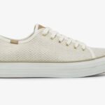 Dames Triple Kick Metallic Geweven Crème Gouden Keds