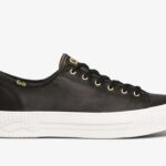 Dames Triple Kick Versterker Satijn Keds Zwart
