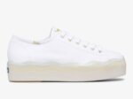 Dames Triple Up Canvas Wave Foxing White Multi Keds