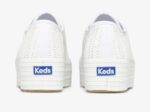 Dames Triple Up Raffia Witte Keds - Afbeelding 2