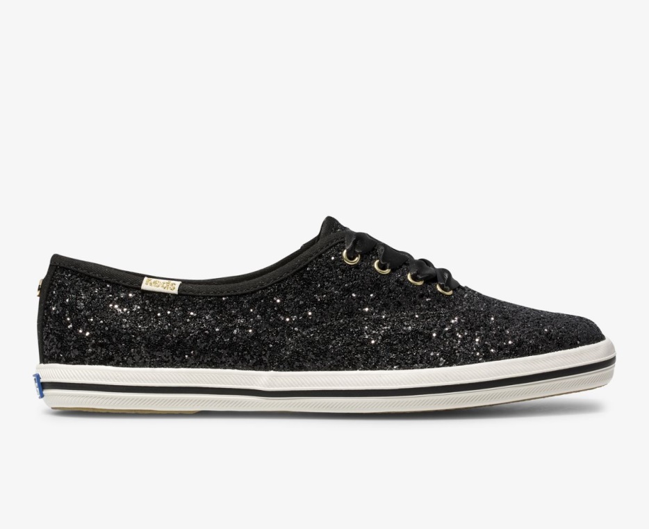 Dames X Kate Spade New York Champion Glitter Black Glitter Keds - Afbeelding 1